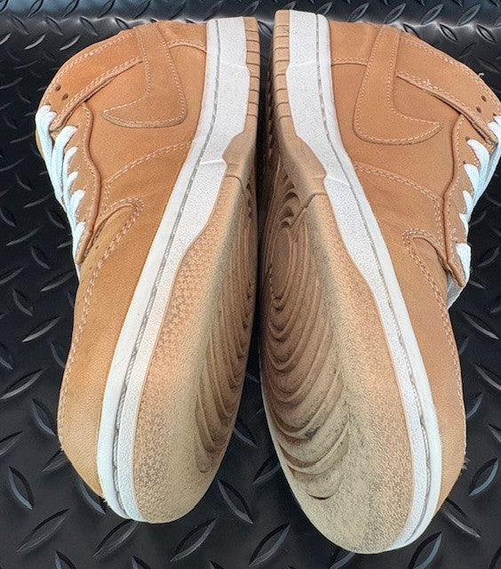 Nike Dunk Low Lux Vachetta Tan White 857587-200 Mens leather sneakers size 86