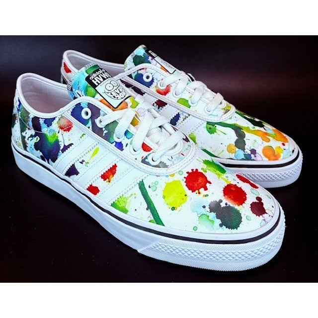 Adidas HVW8 x AdiEase Kevin Lyons Skate Shoes sneakers mens size 10 White paint1
