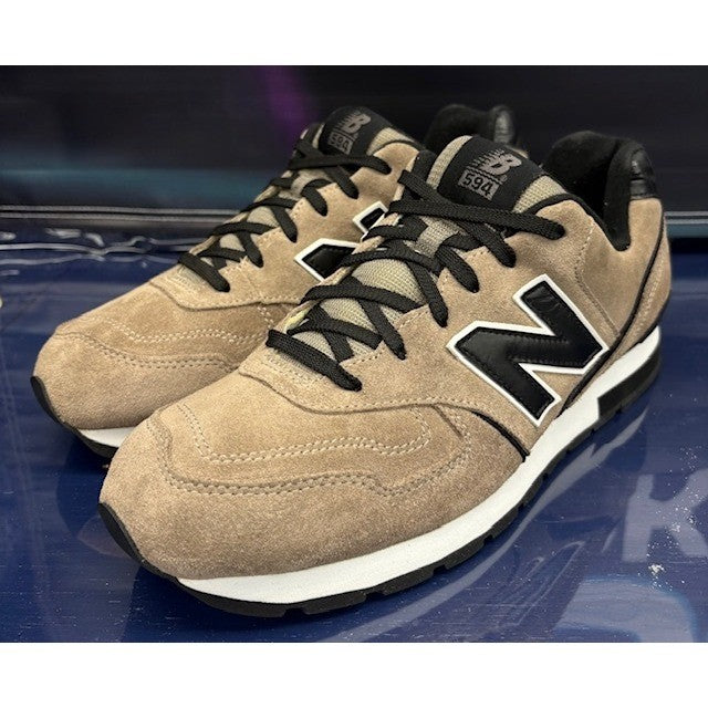 New Balance 594 Tan Black White M594GKS Mens suede sneakers size 11.50