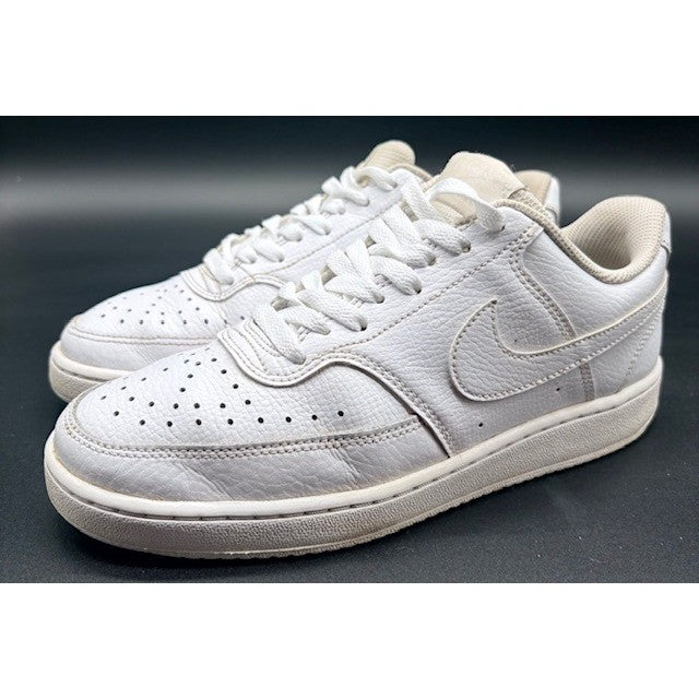 Nike Womens Court Vision Low White size 7.5 Leather Sneakers Walking Shoes AF10