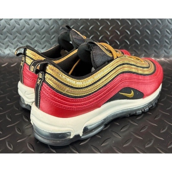 Nike Air Max 97 Red Gold Sequin CT1148-600 sneakers Mens size 8.5 or womens 102
