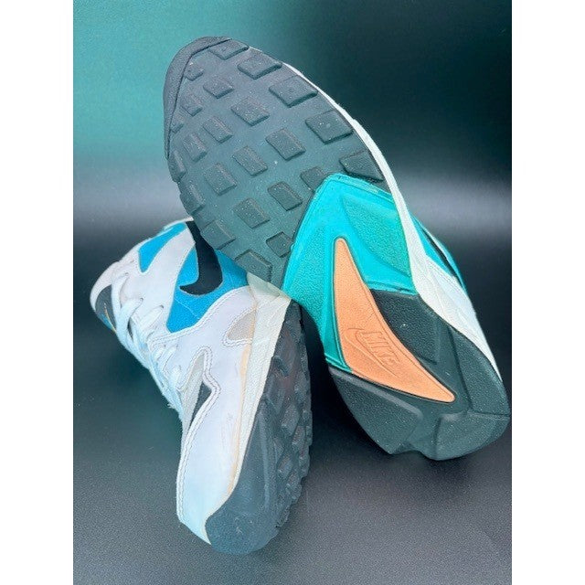 Vintage 1994 Nike Air Icarus OG White Black Teal Running Sneakers mens size 87