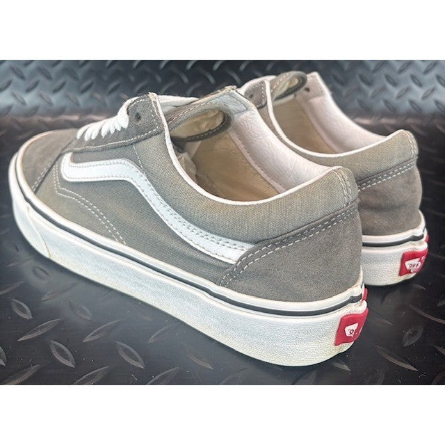 Vans Off the Wall OTW Grey White Suede Canvas 500714 Mens sneakers size 6.53