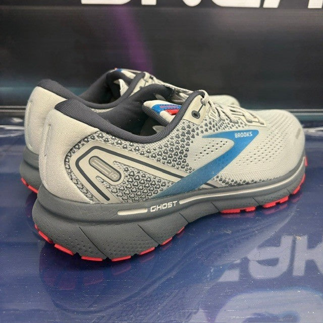 Brooks Ghost 14 Light Grey Blue Red (2021) 1103691D078 Mens sneakers size 11.52
