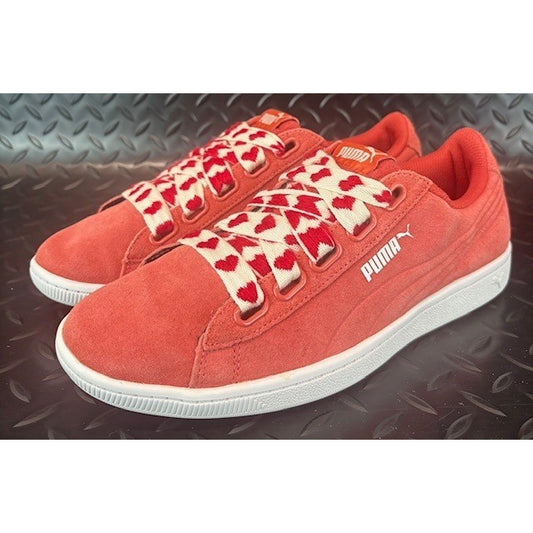 Puma Vikky Ribbon Salmon Coral White 365312-02 Womens sneakers size 80