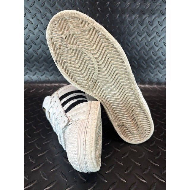 Adidas Superstar White Black Stripe Athletic Sneakers Casual Shoes Womens size 66
