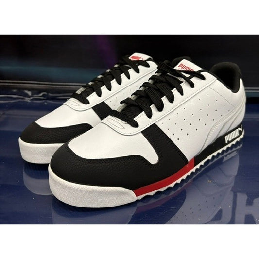 Puma Roma Hacked Home White Black Red 386869-01 Mens sneakers size 9.50