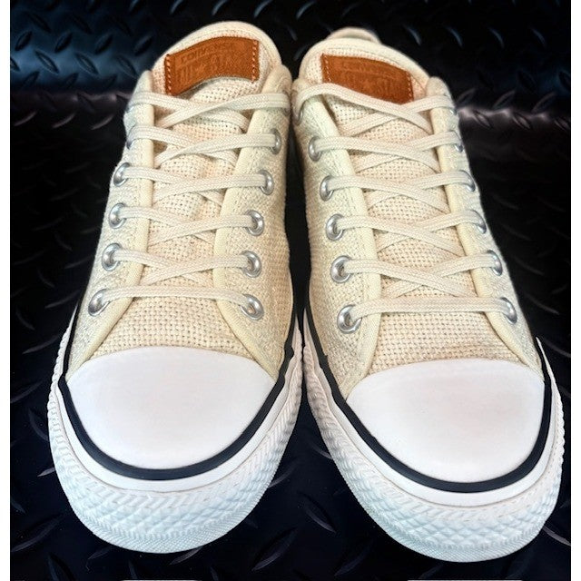 Converse Chuck Taylor All Star Ox Woven Knit Low Top Sneakers Cream Mens size 84