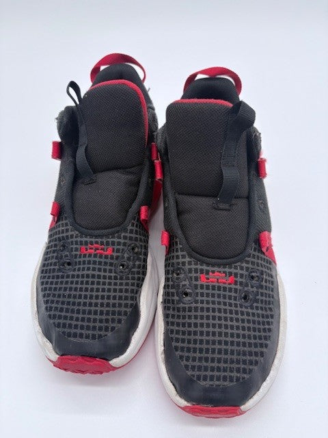 Nike Lebron Witness 7 Mid Bred Youth Size 5.5 Black Red Sneakers NO LACES4