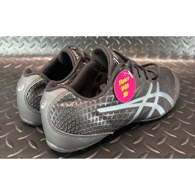 Asics Rhythmic 3 Dance Shoe Black Grey Womens size 7 sneakers S576N2
