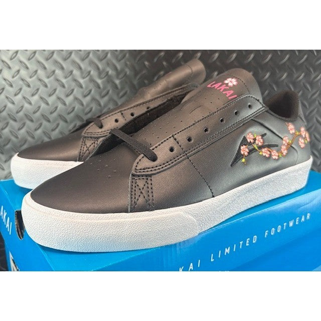 Lakai X Nico Hiraga Newport Cherry Blossum Sneakers mens size 10 Black leather0