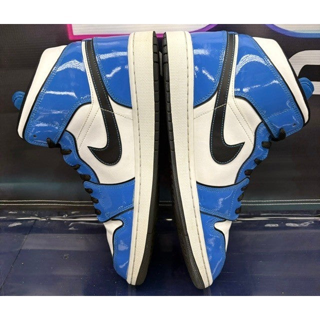 Jordan 1 Mid Signal Blue Patent Leather (2020) DD6834-402 Mens sneakers size 126