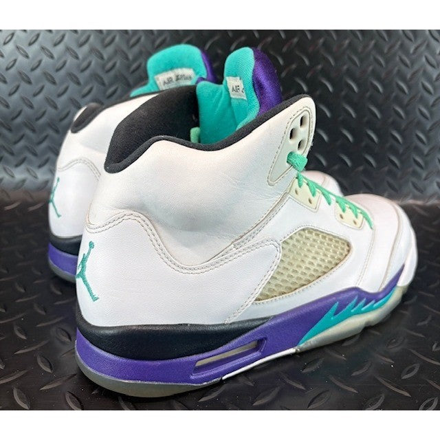 Jordan 5 Retro Grape White Purple Teal 136027-108 Mens sneaker size 102