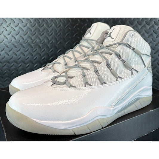 Jordan Prime Flight Prem White Cool Wolf Grey 648723-100 Mens sneakers size 10.50