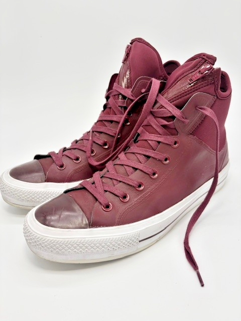 Converse MA-1 SE High Top Trainers Burgundy Leather Mens size 10 sneakers shoes0