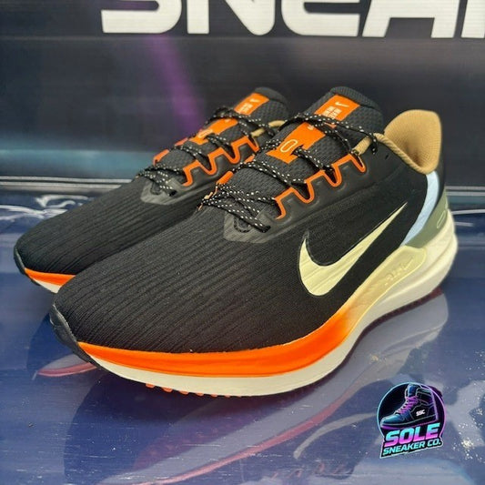 Nike Air Winflo 9 Black Green Orange (2022) DX6040-071 Mens sneakers size 11.50