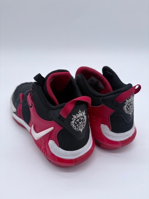 Nike Lebron Witness 7 Mid Bred Youth Size 5.5 Black Red Sneakers NO LACES3