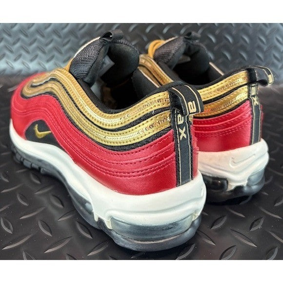 Nike Air Max 97 Red Gold Sequin CT1148-600 sneakers Mens size 8.5 or womens 104
