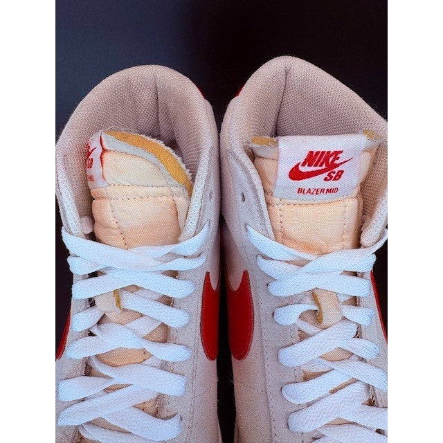 Nike SB Blazer Mid Suede Beige Mens size 10 sneakers mids summit lobster Red5