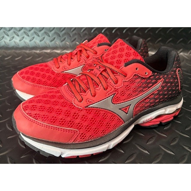 Mizuno Wave Rider 18 Red Black Running Shoes Sneakers Womens size 60