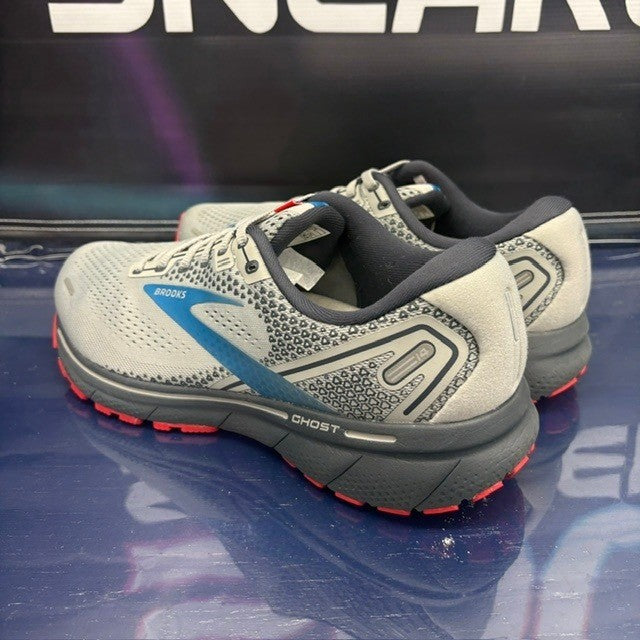 Brooks Ghost 14 Light Grey Blue Red (2021) 1103691D078 Mens sneakers size 11.53