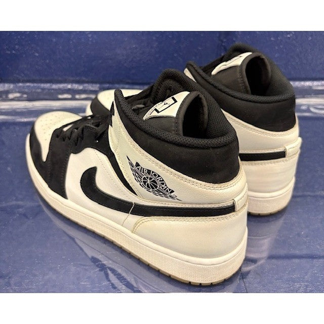Jordan 1 Mid Diamond Shorts White Black (2021) DH6933-100 Mens sneakers size 123