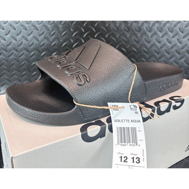 Adidas Adilette Aqua Slides Core Black Logo IF7371 Mens sandals slip on size 120