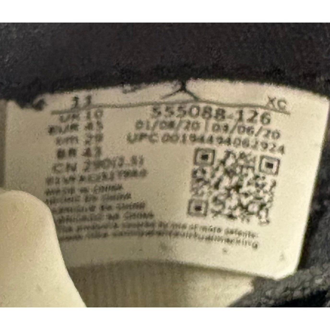 Jordan 1 Retro High Light Smoke Grey 555088-126 Mens sneakers size 117