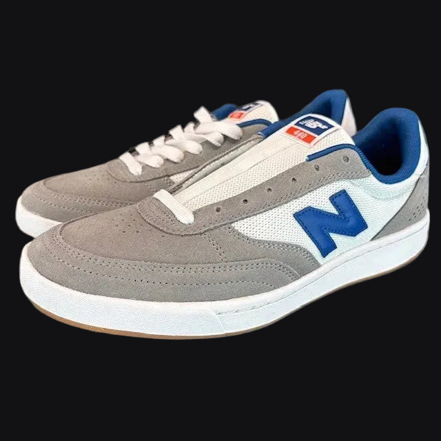 New Balance NB Numeric 440 Grey Blue White Suede Skateboarding Mens size 9.50