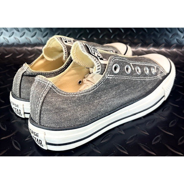 Converse All Star Gray Wash Canvas Slip On Sneakers Shoes Womens size 62