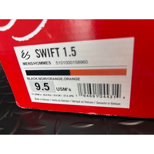 eS Swift 1.5 Mens Skateboarding Shoes Black Orange Sneakers Size 9.57