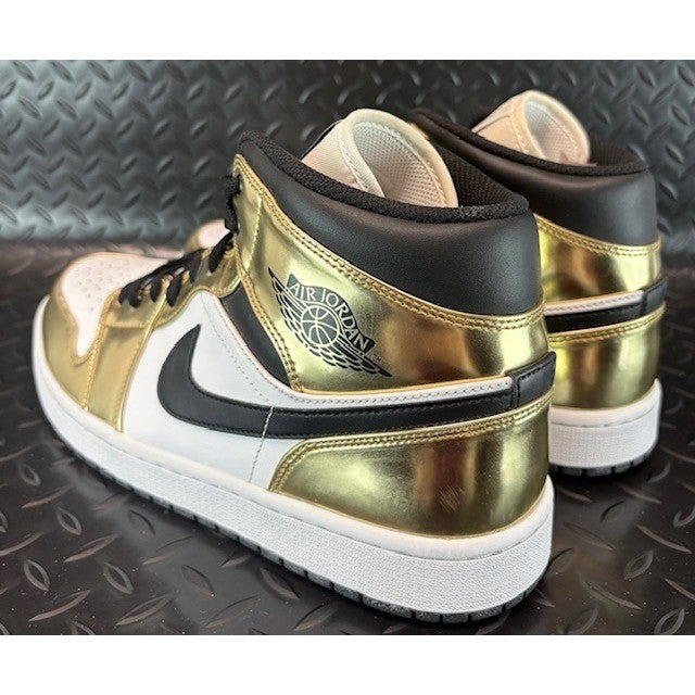 Nike Air Jordan 1 Mid Metallic Gold DC1419-700 Mens sneakers size 11.53