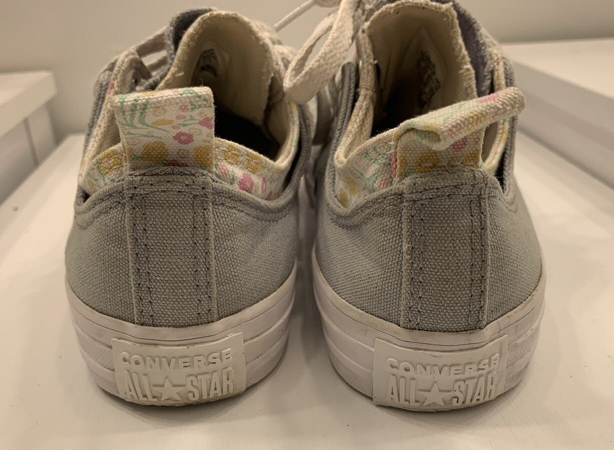Converse Floral Gray Size 3 Women Girls Casual Low Top6