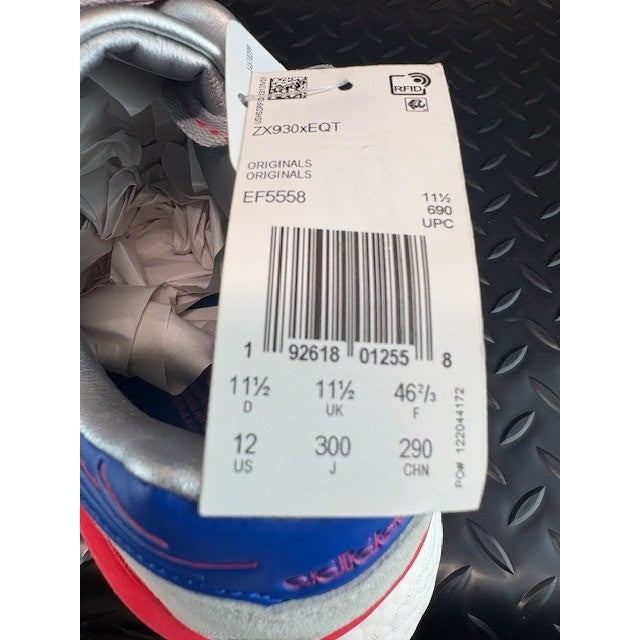 Adidas ZX 930 EQT Micropacer Silver Blue Red EF5558 Mens sneakers size 127