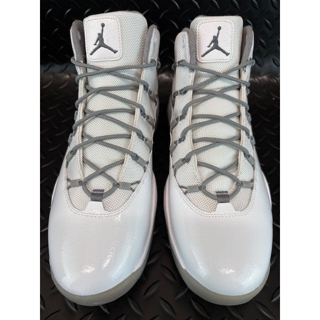 Jordan Prime Flight Prem White Cool Wolf Grey 648723-100 Mens sneakers size 10.55