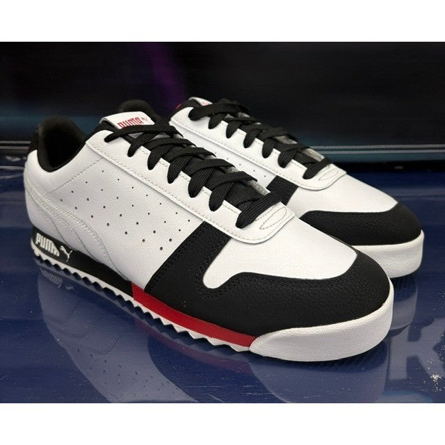 Puma Roma Hacked Home White Black Red 386869-01 Mens sneakers size 9.51