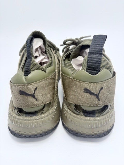 Puma Ignite Evoknit Mens size 14 Running sneakers shoes Army Green suede3