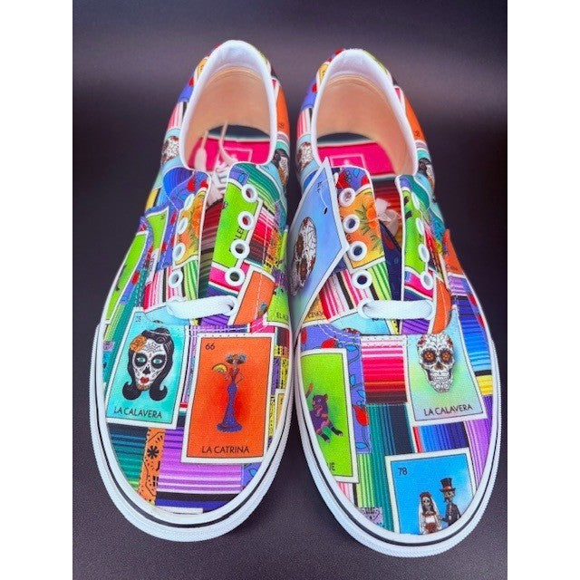 Vans Era La Loteria Day of the Dead Low Tops Sneakers White Mens size 11.54