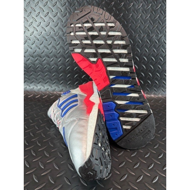 Adidas ZX 930 EQT Micropacer Silver Blue Red EF5558 Mens sneakers size 126