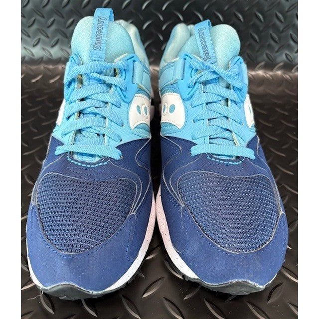Saucony Grid 9000 Navy Light Blue Mens athletic suede sneakers size 94