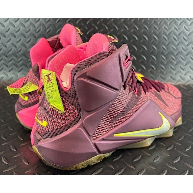 Nike LeBron 12 Double Helix Purple Lime Green 684593-607 Mens sneakers size 132