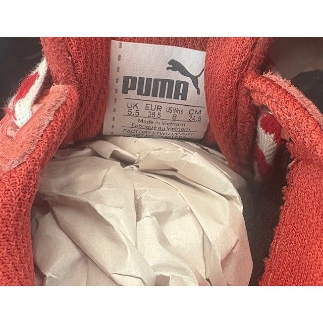 Puma Vikky Ribbon Salmon Coral White 365312-02 Womens sneakers size 87