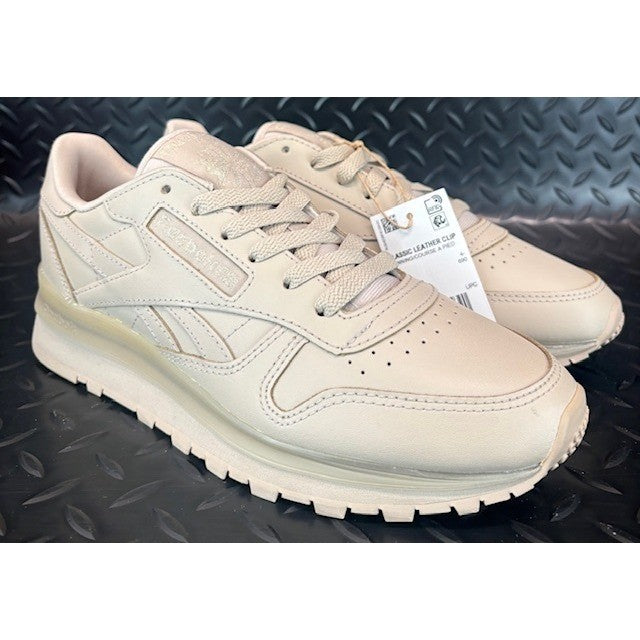 Reebok Classic Leather Clip Light Brown Tan ID4786 Womens sneakers size 71