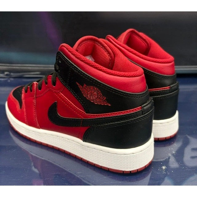 Jordan 1 Mid Reverse Bred Grade School (2021) 554725-660 Youth sneakers size 5Y3
