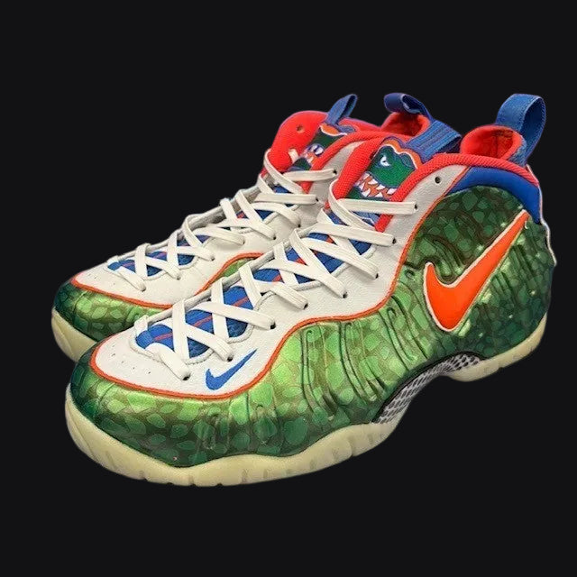 Custom Foamposites 1 of 68 pairs Green White Gators Swamp Mens sneakers size 140