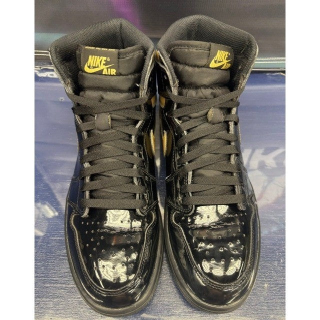 Jordan 1 Retro High Black Metal Gold (2020) 555088-032 Mens sneakers size 10.54