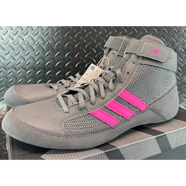 Adidas HVC Grey Pink Wrestling Shoes HP6870 Mens sneakers size 11.50