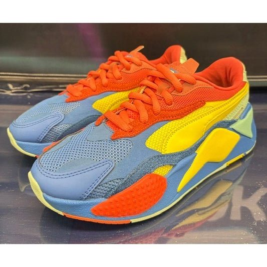 Puma RS-X3 Puzzle Palace Blue Grade School 372357-10 Kids sneakers size 5.5C0