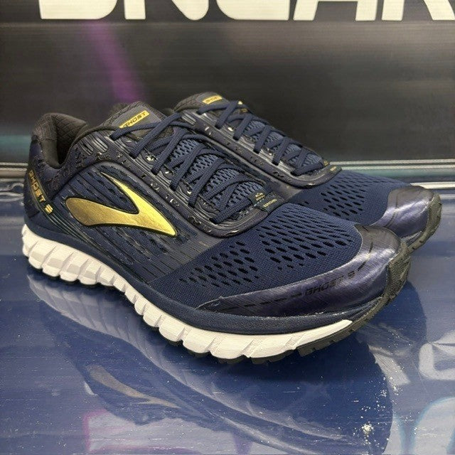 Brooks Ghost 9 Navy Blue Gold (2017) 1102331D490 Mens sneakers size 11.51