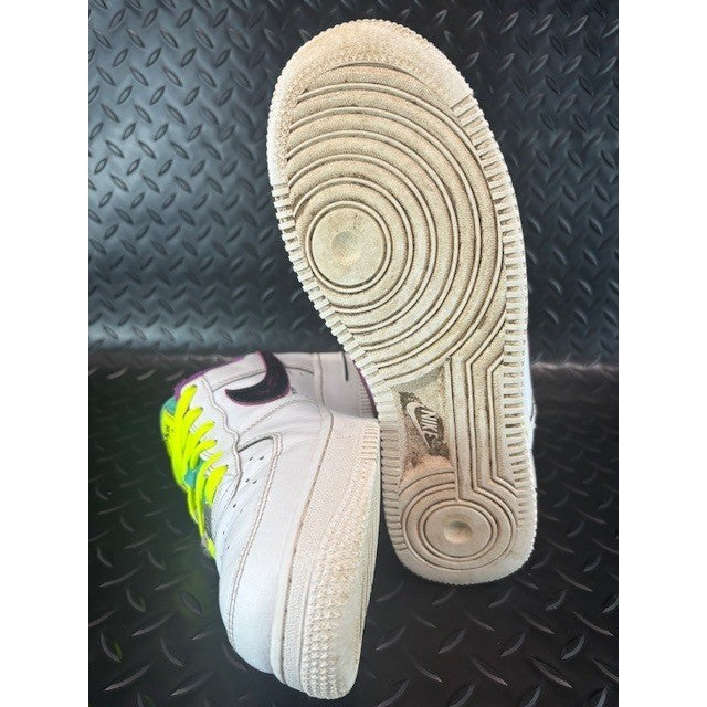 Nike Air Force 1 Low 07 LV8 Just Do It White Purple womens sneakers sz 8.5 / 7Y7